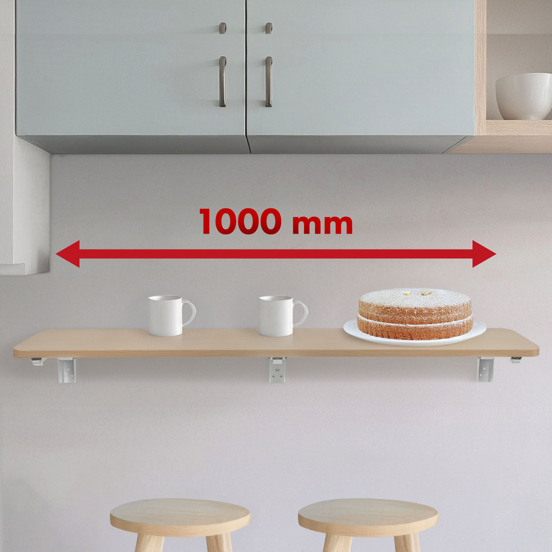 Klappregal/Aufsatz Maclean, helle Holzfarbe, 100x20 cm, max.50 kg, MC-129 WD