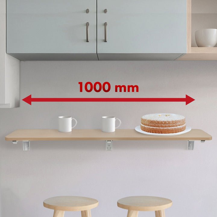 Klappregal/Aufsatz Maclean, helle Holzfarbe, 100x20 cm, max.50 kg, MC-129 WD