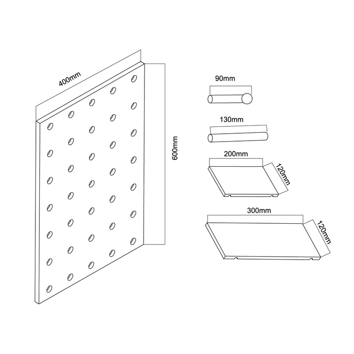 Holz-Whiteboard-Organizer Maclean, helle Holzfarbe, 40x60 cm, max. 20 kg, MC-130 WD