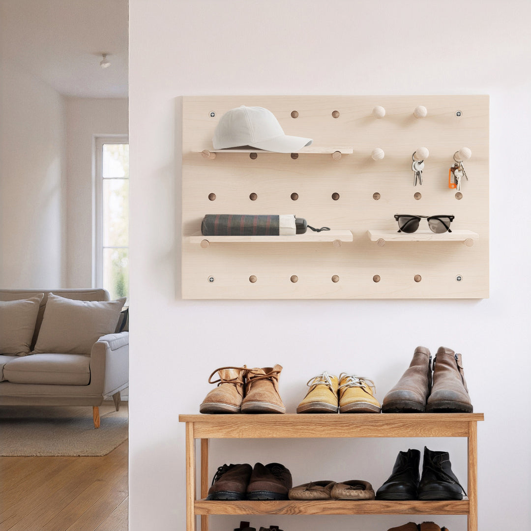 Holz-Whiteboard-Organizer Maclean, helle Holzfarbe, 40x60 cm, max. 20 kg, MC-130 WD