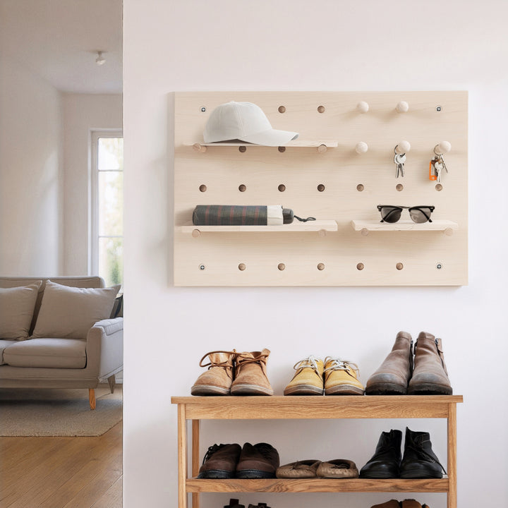 Holz-Whiteboard-Organizer Maclean, helle Holzfarbe, 40x60 cm, max. 20 kg, MC-130 WD