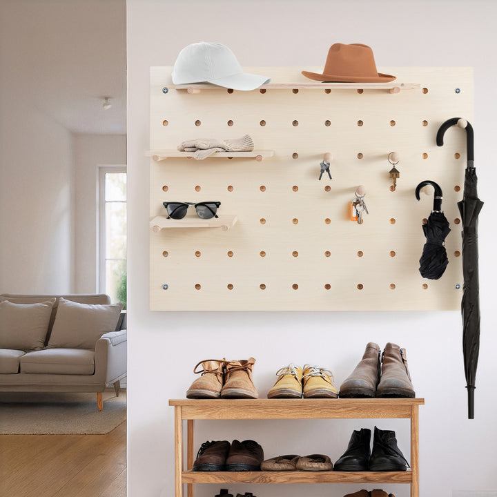 Holz-Whiteboard-Organizer Maclean, helle Holzfarbe, 60x80 cm, max. 20 kg, MC-131 WD
