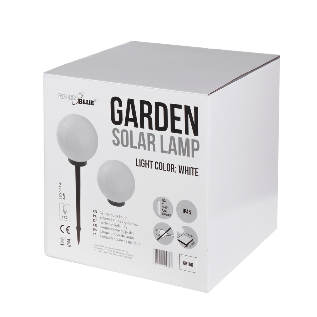 GreenBlue Solarlampe, freistehend, Garten, Kugel 30x30x63 cm, GB168, 4 Schirme