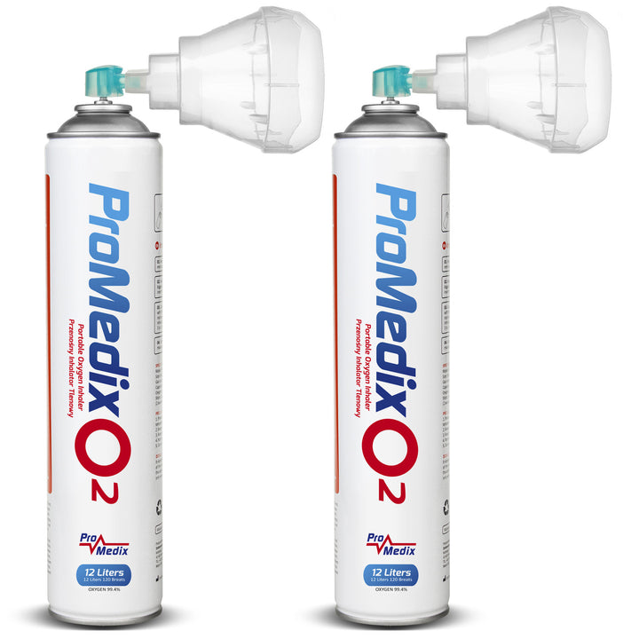 Tragbares 99,4% Sauerstoff-Inhalationsgerät Promedix 12L, PR-994, 2 Stück