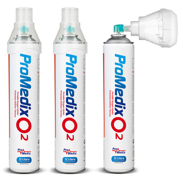 Tragbares 99,4% Sauerstoff-Inhalationsgerät Promedix 12L, PR-994, 3 Stück