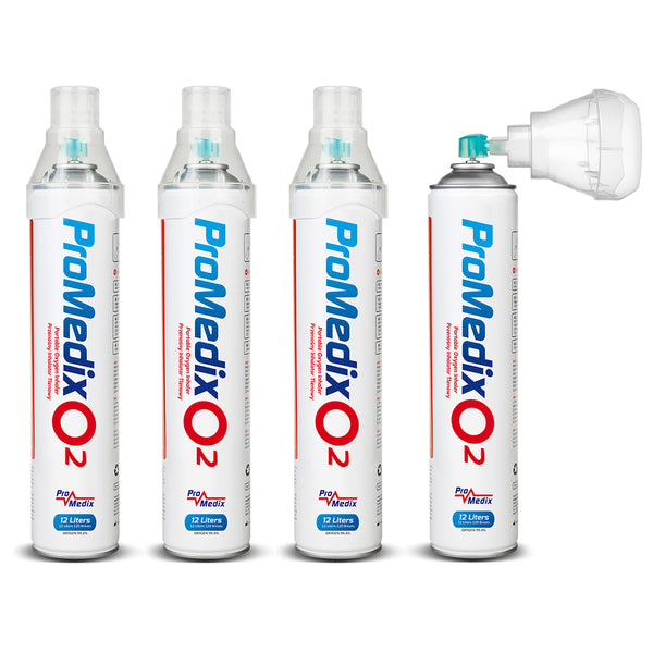 Tragbares 99,4% Sauerstoff-Inhalationsgerät Promedix 12L, PR-994, 4 Stück