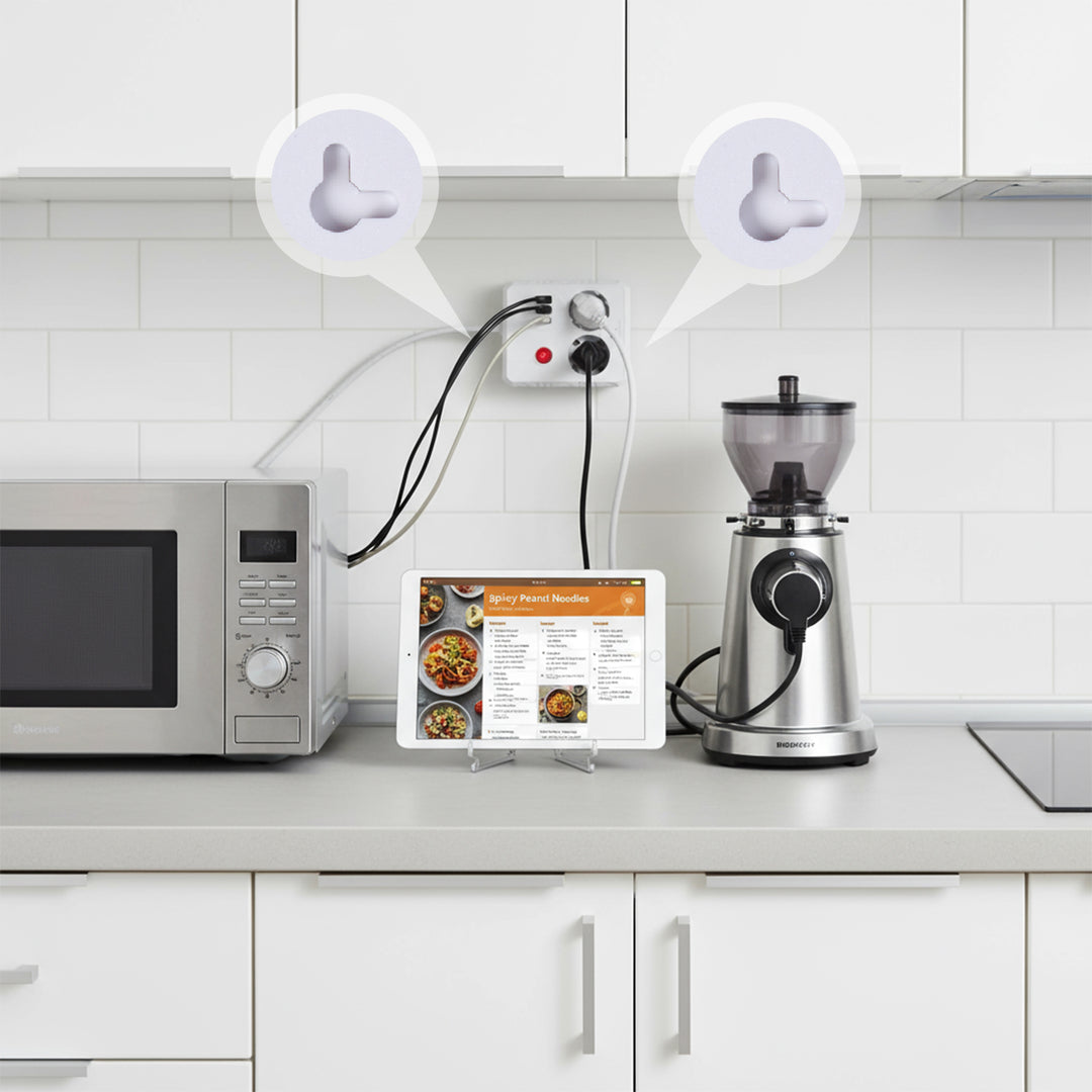 Maclean Steckdosenleiste, Verlängerungskabel 2 Steckdosen + 3xUSB, 110-240V AC 50/60Hz, 2,1A max 2500W, 1,5m, weiß, MCE387 W