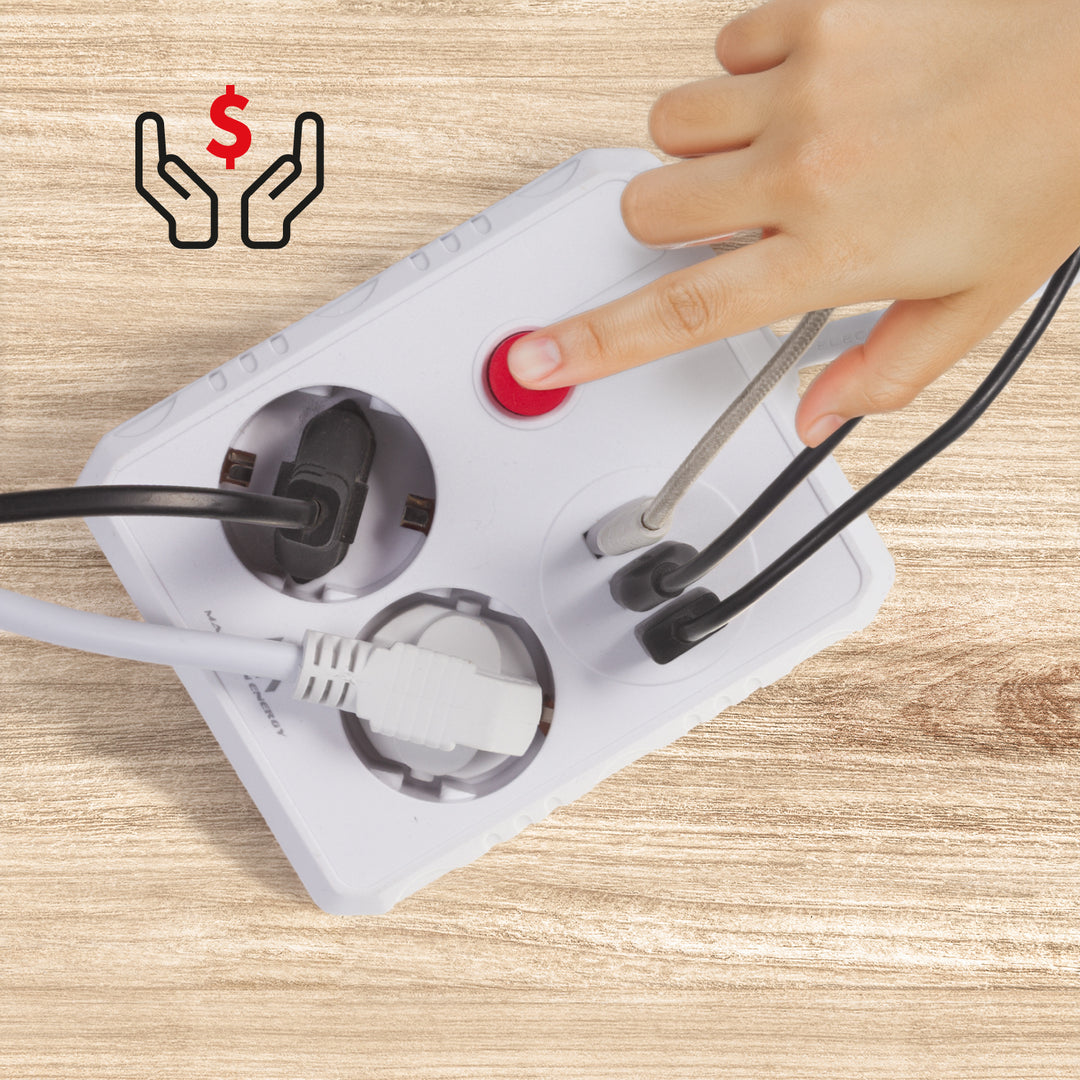 Maclean Steckdosenleiste, Verlängerungskabel 2 Steckdosen + 3xUSB, 110-240V AC 50/60Hz, 2,1A max 2500W, 1,5m, weiß, MCE387 W