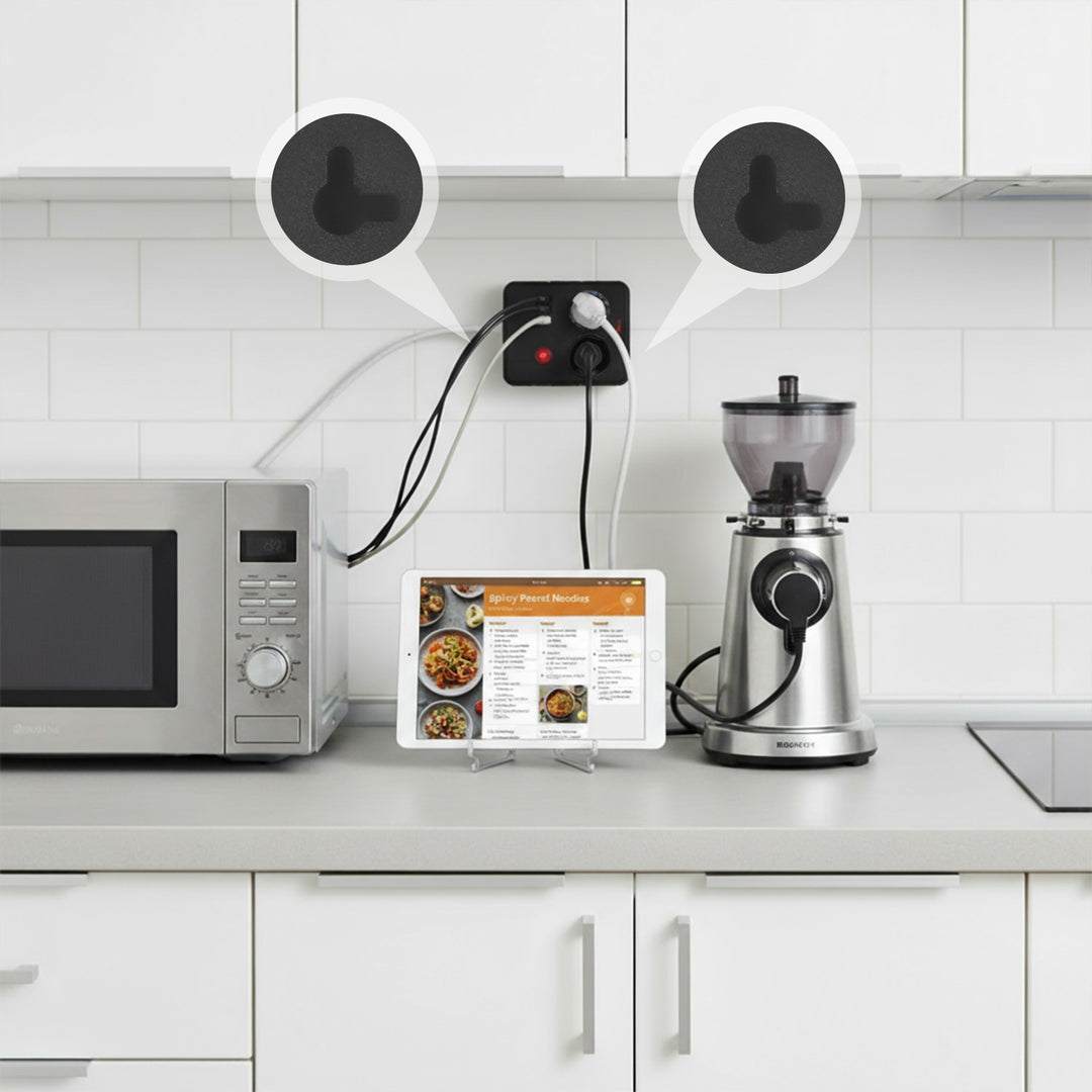 Maclean Steckdosenleiste, Verlängerungskabel 2 Steckdosen + 3xUSB, 110-240V AC 50/60Hz, 2,1A max 2500W, 3 m, schwarz, MCE388 B