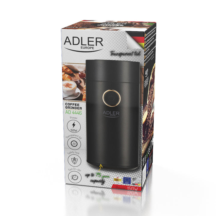 Elektrische Kaffeemühle Adler, 150W, schwarz, AD 4446BG