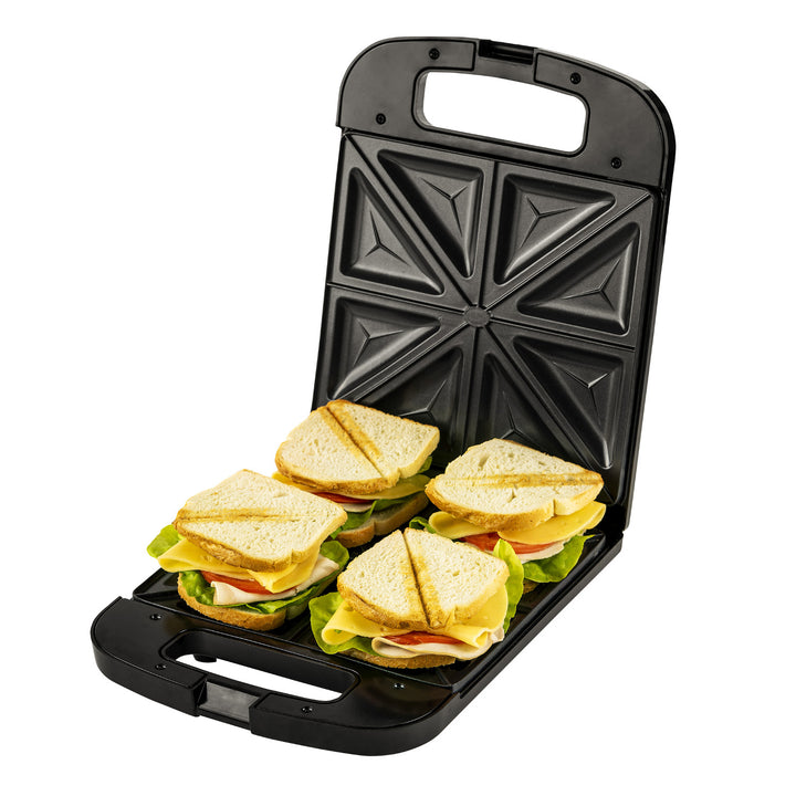 Adler AD 3055 schwarz 2000 Watt Sandwichmaker für 4 Sandwiches