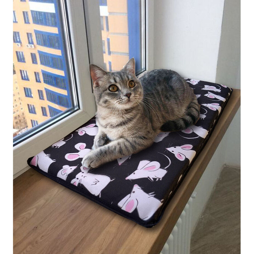Katzenkissen Bett für Fensterbank 25x55cm Bertoni MYSZKI Muster