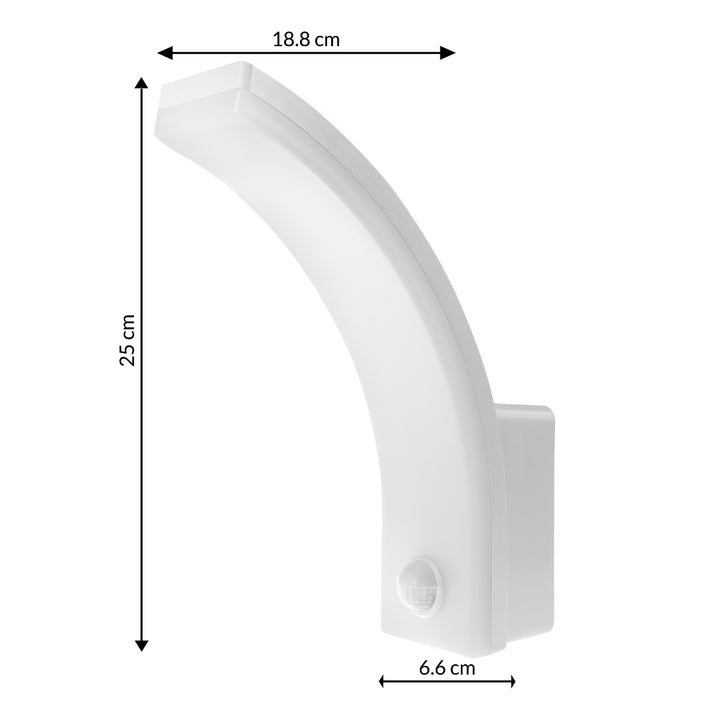 Maclean Bewegungsmelder LED-Lampe, PIR-Bewegungsmelder, weiß, 20W, IP65, 2000lm, neutralweiß (4000K) MCE512 W, 4 Stück