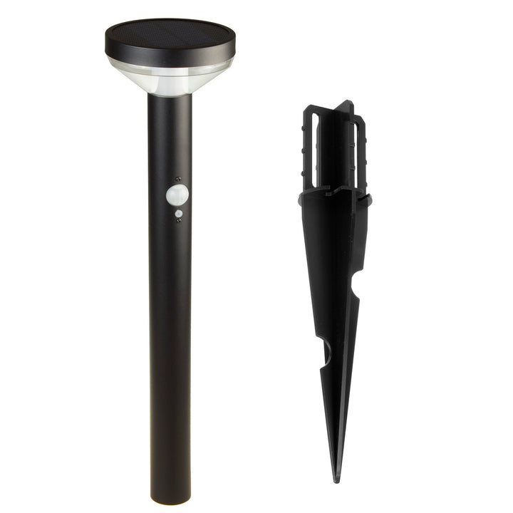 Maclean Solar LED-Leuchte, mit Sensor, 3 Modi, steckbar, Li-ion 18650, IP44, 3,7V, 1200 mAh, Schwarz, MCE465 B, 8 Stück