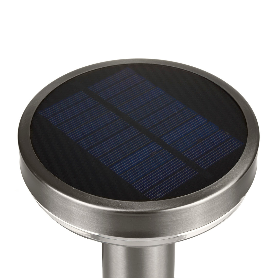 Maclean Solar LED-Leuchte, mit Sensor, 3 Modi, steckbar, Li-ion 18650, IP44, 3.7V, 1200 mAh, Chrom matt, MCE465 C/M, 6 Stück