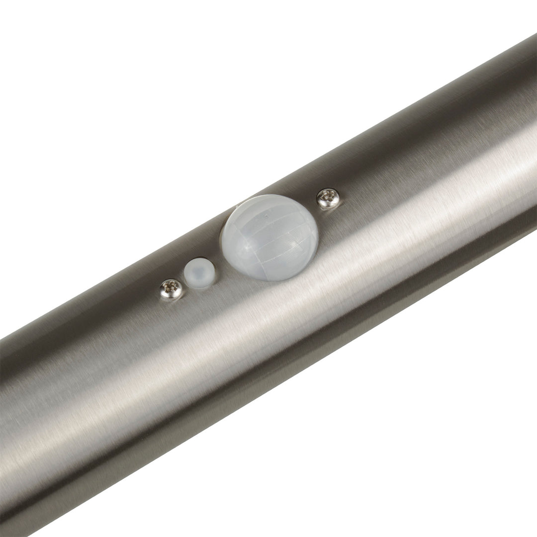 Maclean Solar LED-Leuchte, mit Sensor, 3 Modi, steckbar, Li-ion 18650, IP44, 3.7V, 1200 mAh, Chrom matt, MCE465 C/M, 6 Stück