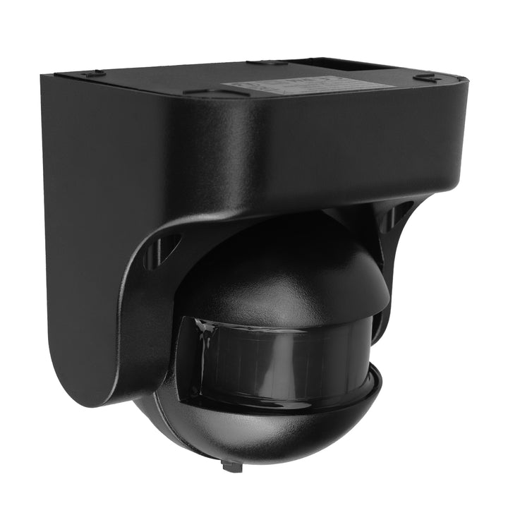 PIR-Bewegungsmelder Maclean, Infrarot, IP44, schwarz mit schwarzer Blende, Reichweite 12 m, max. Belastung 300/1200 W, MCE358 B/B