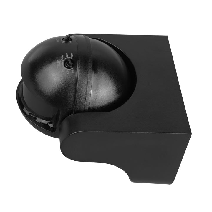 PIR-Bewegungsmelder Maclean, Infrarot, IP44, schwarz mit schwarzer Blende, Reichweite 12 m, max. Belastung 300/1200 W, MCE358 B/B
