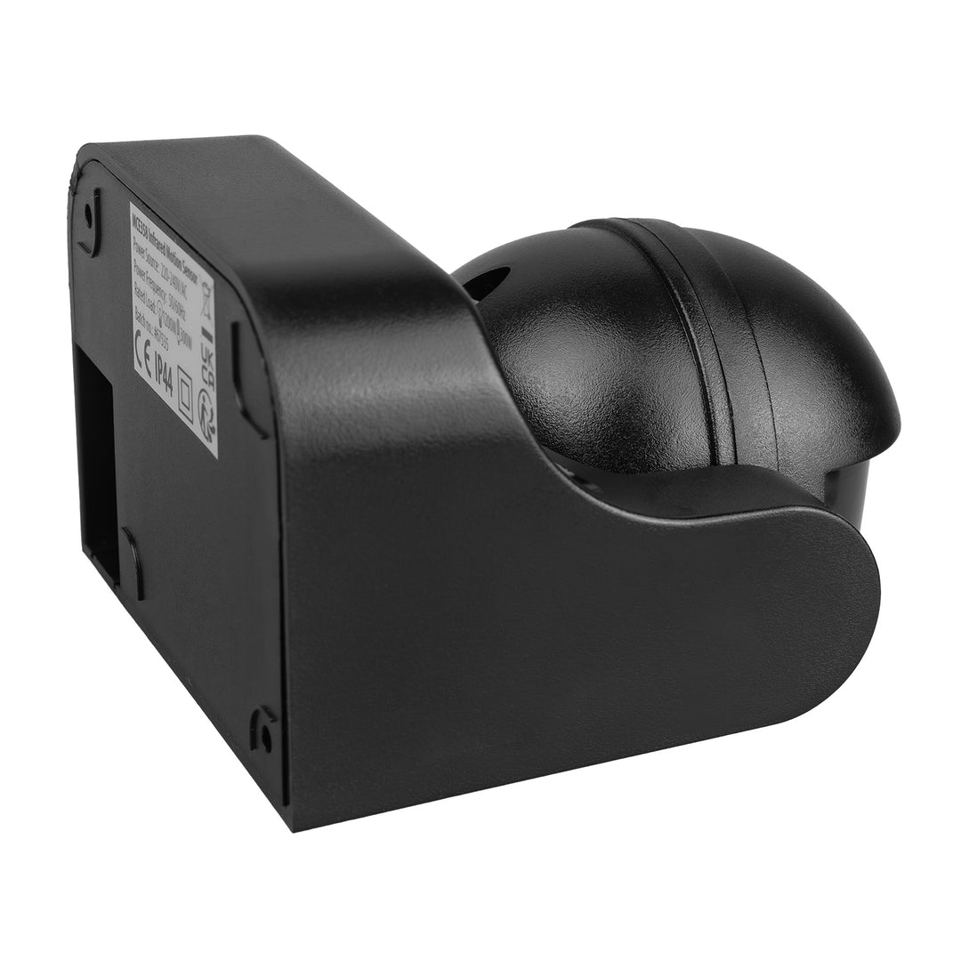 PIR-Bewegungsmelder Maclean, Infrarot, IP44, schwarz mit schwarzer Blende, Reichweite 12 m, max. Belastung 300/1200 W, MCE358 B/B