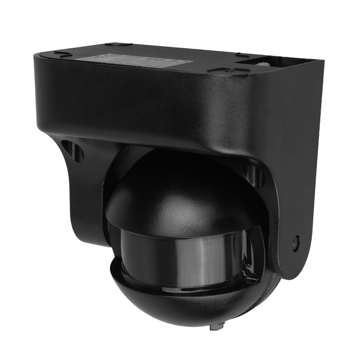 PIR-Bewegungsmelder Maclean, Infrarot, IP44, schwarz mit schwarzer Blende, Reichweite 12 m, max. Belastung 300/1200 W, MCE358 B/B