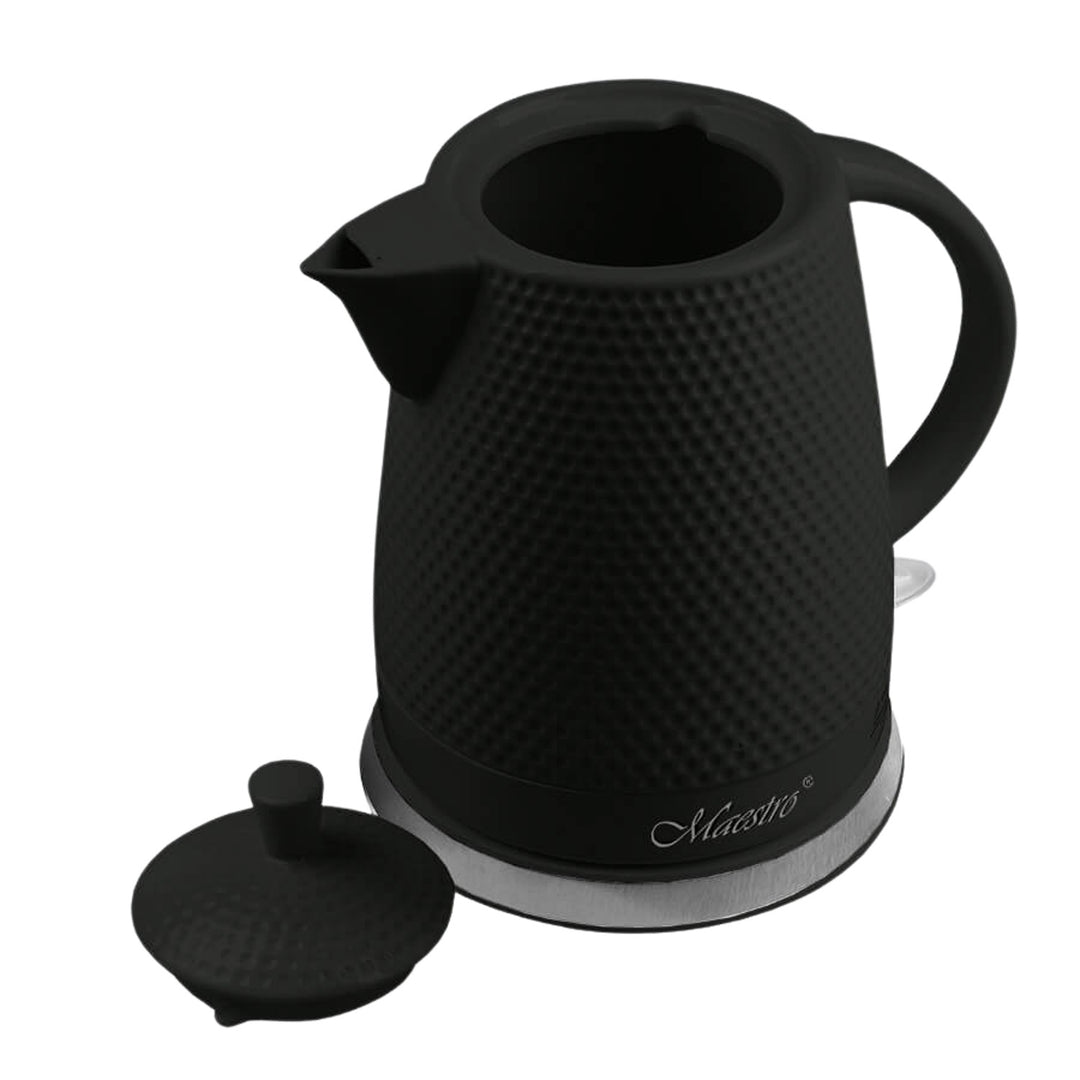 Maestro Keramik-Wasserkocher, 1,5 Liter Fassungsvermögen, 1500 W, schwarz, MR069 UK-Stecker