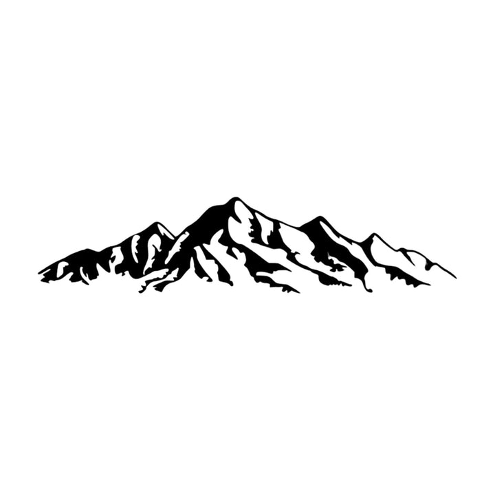 Durchbrochenes Bild, 3D Wanddekoration, 3D Bild "Alpen Berge" 80x18cm Schwarz
