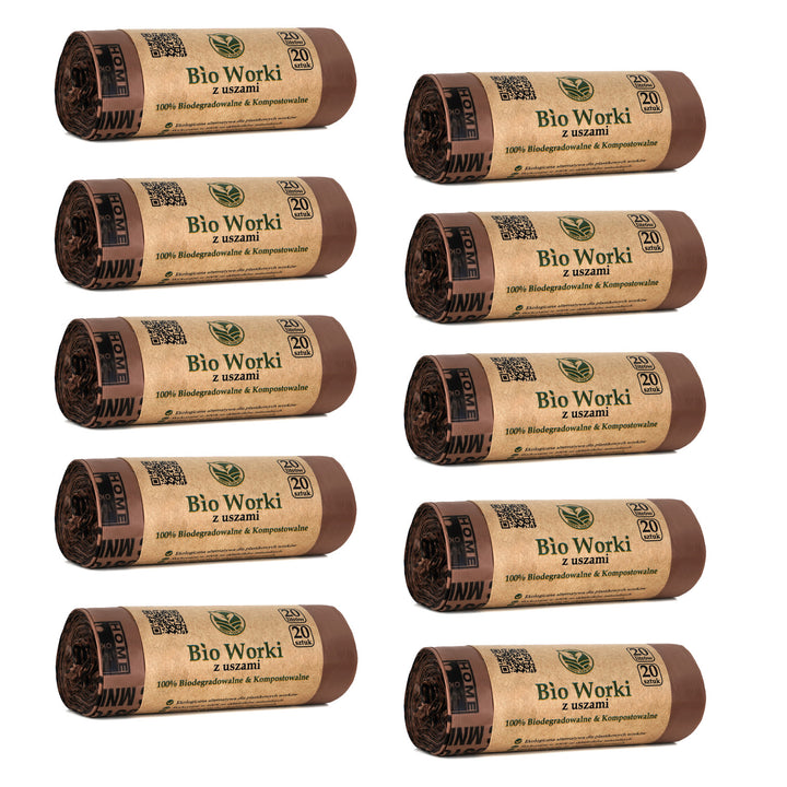 BIO kompostierbare Beutel 20 Liter 10x20 Stück Sipeko