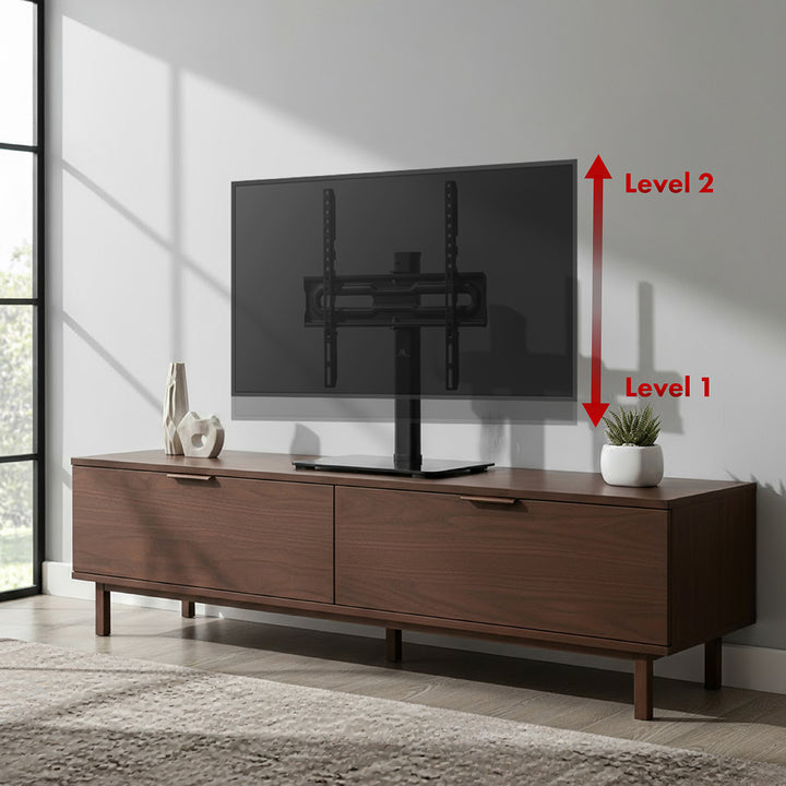 Universal-TV-Ständer Maclean, für RTV-Schrank, Standfuß, max. 35 kg, Drehung 20 Grad, für TV 32-55", MC-132