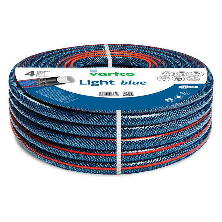Vartco Hellblauer 3/4" 100m 4-lagiger 22 bar Gartenschlauch