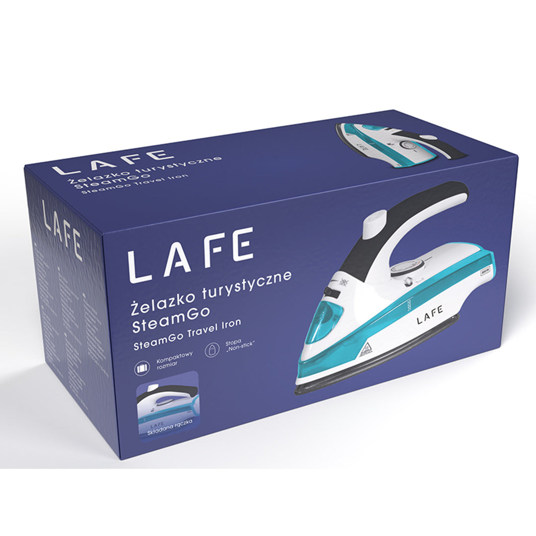 Lafe Touristenbügeleisen, Dampf, 800W, Teflon-Antihaft-Sohle, SteamGo