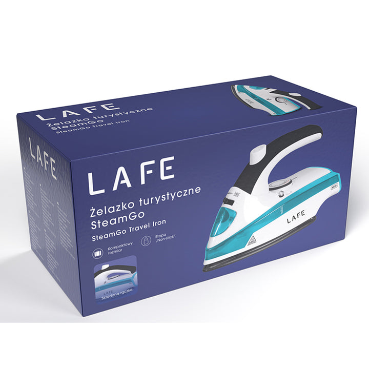 Lafe Touristenbügeleisen, Dampf, 800W, Teflon-Antihaft-Sohle, SteamGo