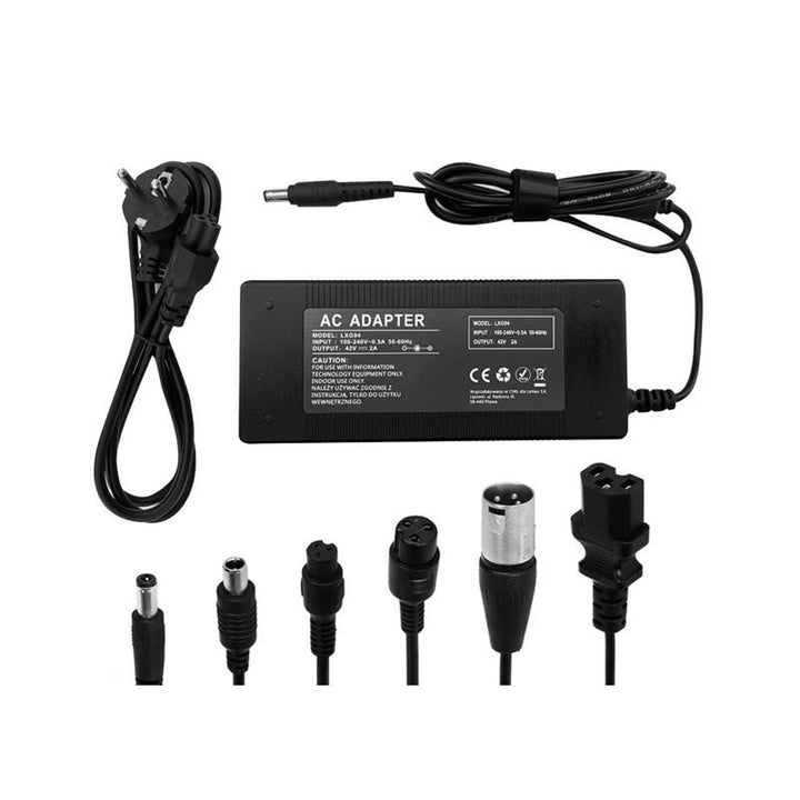 Lextool Ladegerät für Motorroller und Elektrofahrzeuge, 6 Stecker, 230V AC, 42V DC 2A, LXG94