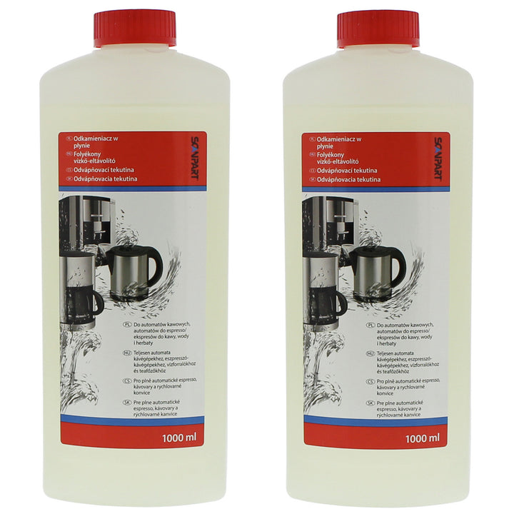 Entkalker für Kaffeemaschinen, Wasserkocher, 1 Liter, Universal, Scanpart, 2 Stück