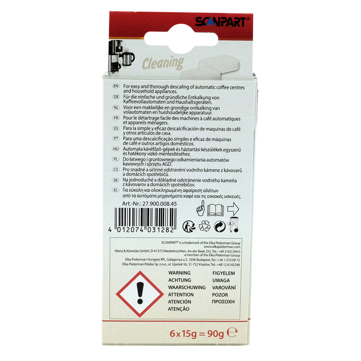 Entkalkertabletten für Espressomaschinen, 6 Stück, universal, Scanpart, 2er-Pack