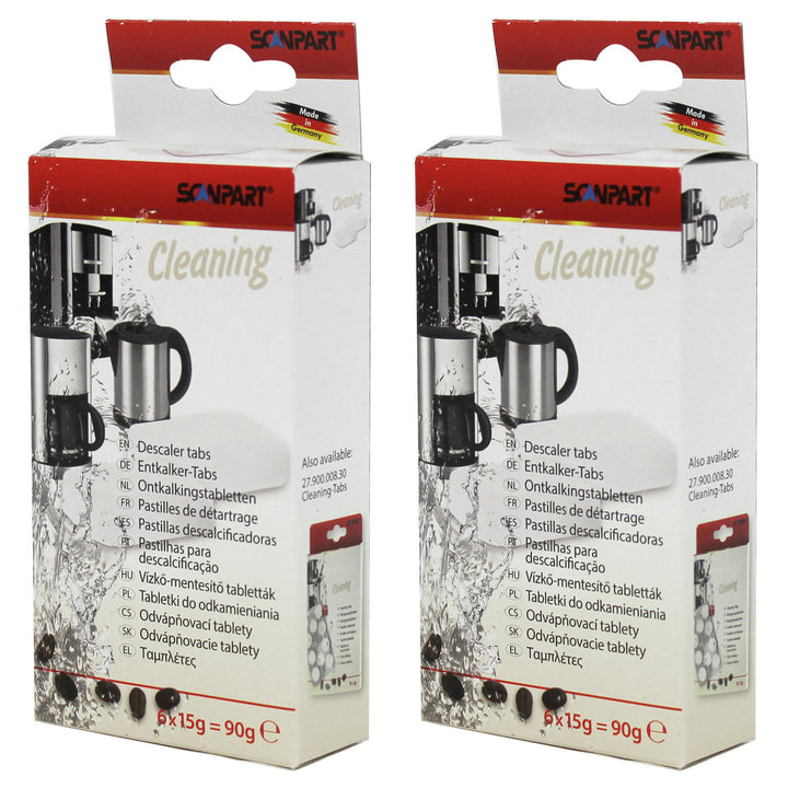 Entkalkertabletten für Espressomaschinen, 6 Stück, universal, Scanpart, 2er-Pack