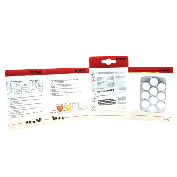Kaffeemaschinen-Reinigungstabletten, 10 Stück, universal, Scanpart, 2er-Pack