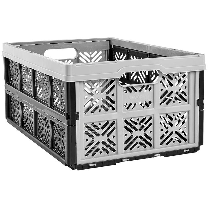 Keeeper Kunststoff-Klappkorb, 32L, grau-schwarz  Tragfähigkeit: 16 kg