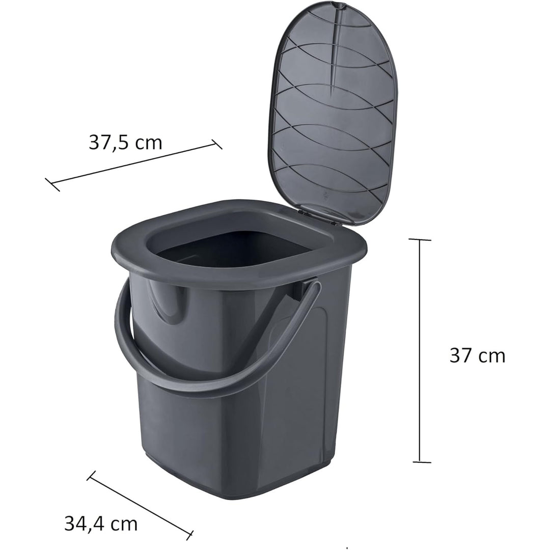 BranQ Reisetoilette, 22L, recycelt, anthrazit, 1306b