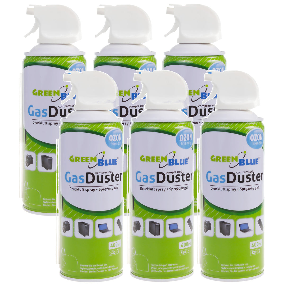 GreenBlue GB400 Pressluft 400ml Pistolenzerstäuber - Pistolenspray, 6 Stück