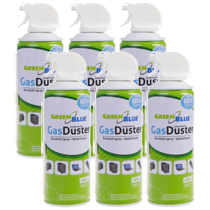 GreenBlue GB400 Pressluft 400ml Pistolenzerstäuber - Pistolenspray, 6 Stück
