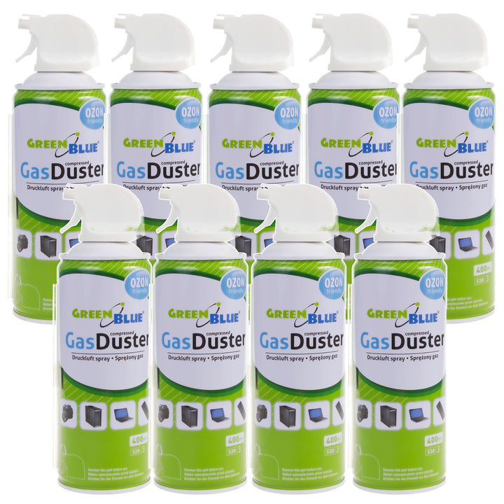 Pressluft GreenBlue GB400 400ml Pistolenzerstäuber - Pistolenspray, 9 Stück