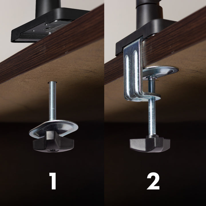 Halterung für 2 Maclean-Monitore, Gasfeder, 17"-32", 2-10kg, schwarz, MC-134