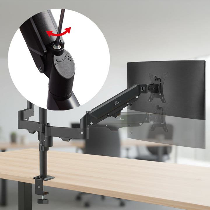 Halterung für 3 Maclean-Monitore, Gasfeder, 17"-27", 2-8kg, schwarz, MC-137