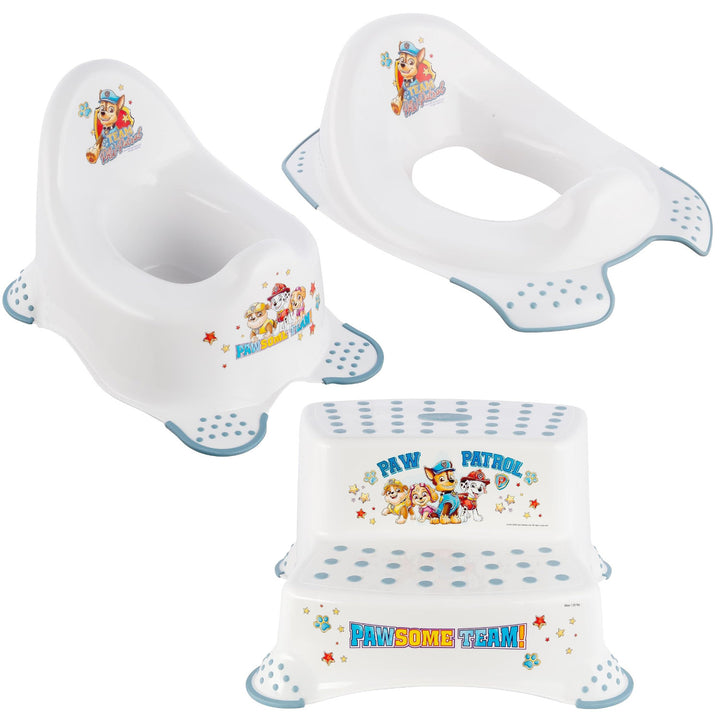 Paw Patrol Anti-Rutsch-Toilettensitzbezug - Paw Patrol Anti-Rutsch-Plattform, Max 120kg, zweistufig+  Anti-Rutsch-Töpfchen, Max 15kg