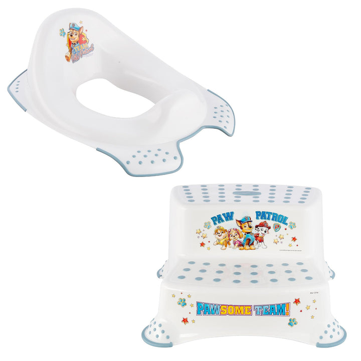 Anti-Rutsch-Toilettensitzbezug - Paw Patrol Anti-Rutsch-Plattform, Weiß, Max 120kg