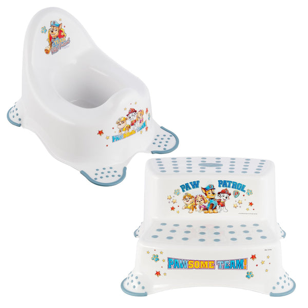 Paw Patrol Anti-Rutsch-Töpfchen, Weiß, Max 15kg + Paw Patrol Anti-Rutsch-Plattform, Weiß, Max 120kg