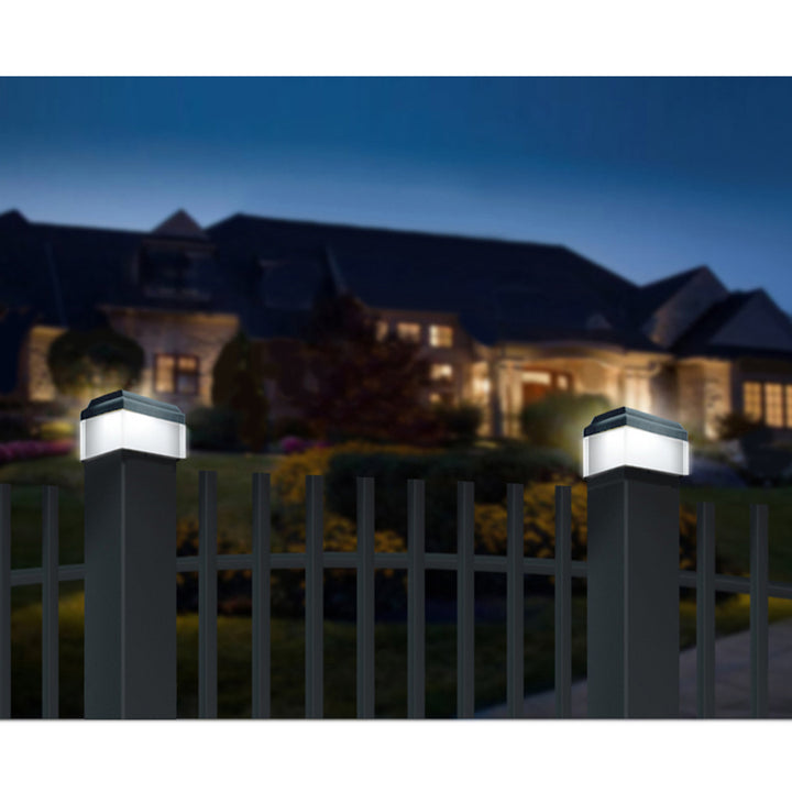 GreenBlue LED-Solarmastleuchte, 80x80mm, Hüllendach, GB127, 4 Stück