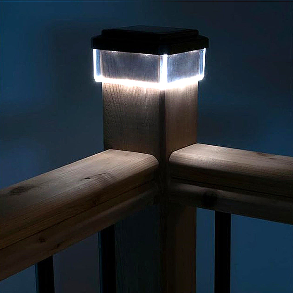 GreenBlue LED-Solarmastleuchte, 80x80mm, Hüllendach, GB127, 4 Stück