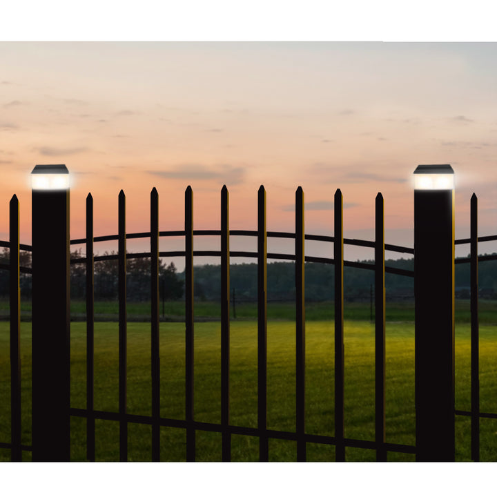 GreenBlue Solar LED Mastleuchte, 100x100mm, Schutzdach, GB128, 4 Stück