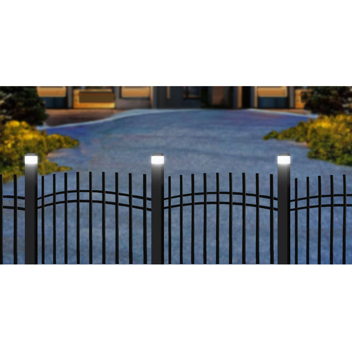 GreenBlue Solar LED Mastleuchte, 100x100mm, Schutzdach, GB128, 4 Stück